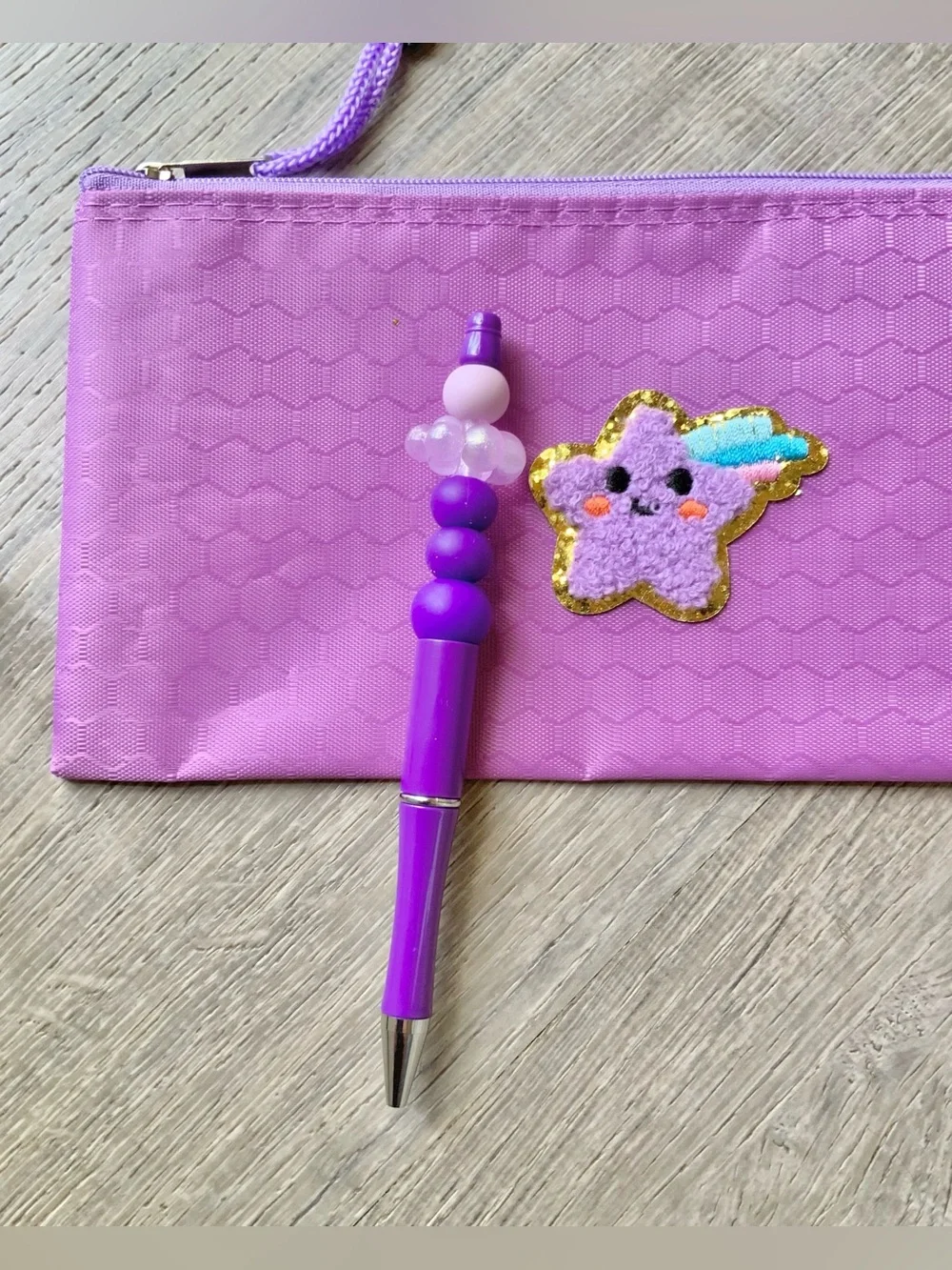 NEW📚 Homemade Crafted Beaded Pen & Bag Charm Pouch Set OS